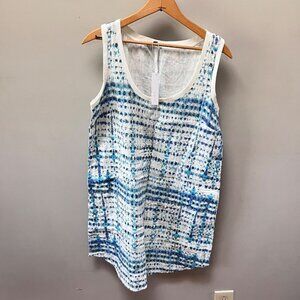 Lilla P.‎ NEW Blue Printed Cotton Tank Dress- Size M